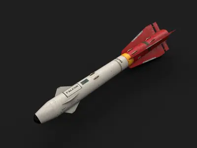 aim4 falcon air to air missile Low-poly 3D model