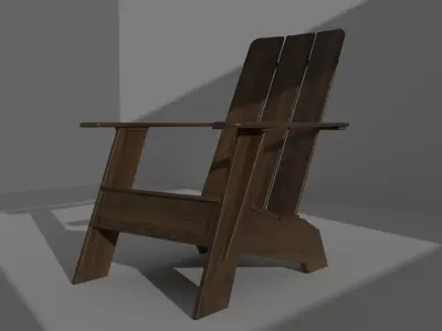 Outdoor comfortable chair relaxation 3D model