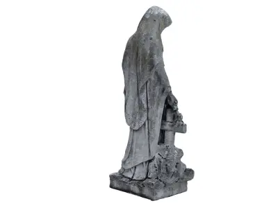 Funeral Sculpture Monument Virgin Mary Low-poly 3D model