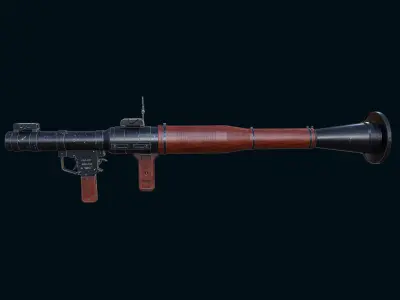 RPG Rocket launcher Gaming weapon Model Low-poly 3D model