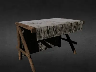 Medieval stalls pack Low-poly 3D model