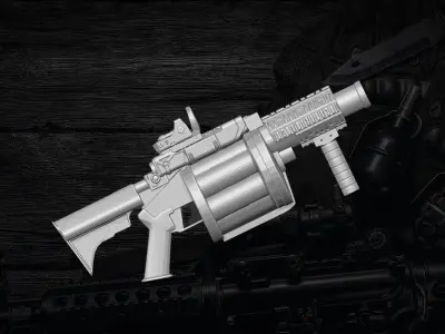 Big Lob Launcher For Action Figures 3D print model