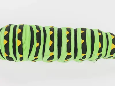 -Old World Swallowtail Caterpillar - Papilio Machaon- 3D model