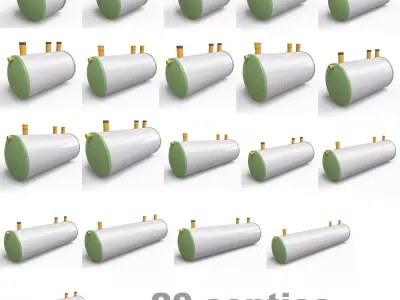 Septic tank 20 pieces set 3D model