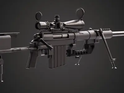 M200 Cheytac Intervention Low-poly 3D model