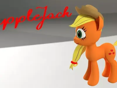 My Little Pony AppleJack 3D Model Low-poly 3D model