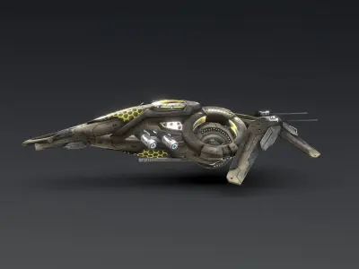 Drone Sci Fi 3D Model Low-poly 3D model