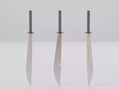 Chinese Dao Sword - Traditional Martial Arts Weapon 06 Low-poly 3D model