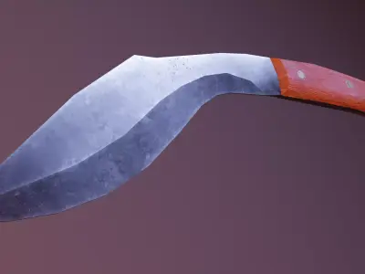 Blacksteel Kukri Free low-poly 3D model