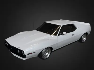 AMC Javelin-AMX 1971 Free low-poly 3D model