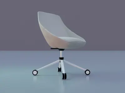 Office chair inspired by Ezy Low Chair of OFFECCT Free low-poly 3D model