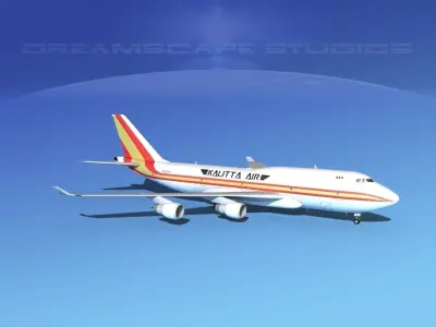 Boeing 747-400 Kalitta 3D model