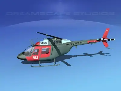 Bell OH-58B US Navy 2 3D model