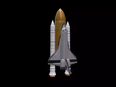 Space Shuttle  Low-poly 3D model