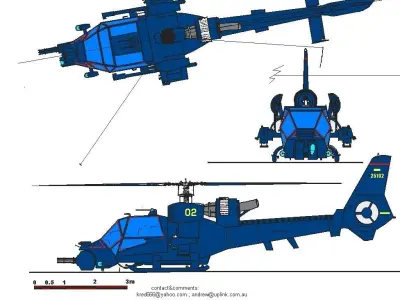 helicopter Free 3D model