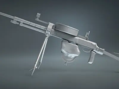 DT-29 Tank Machine Gun 3D model
