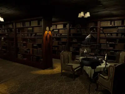 The Archivists Chamber An Old Vintage Office Environment 3D model