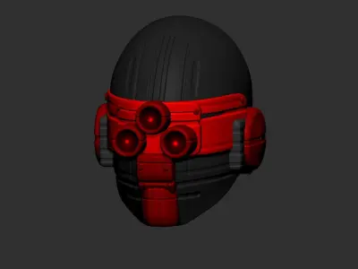 helmet high poly sculpt 3d printable ver 7 3D model 3D model 220