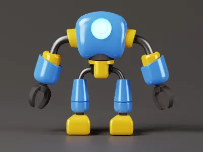 Robot 3D Model Low-poly 3D model