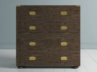 Military Style Safari Chest 3D model