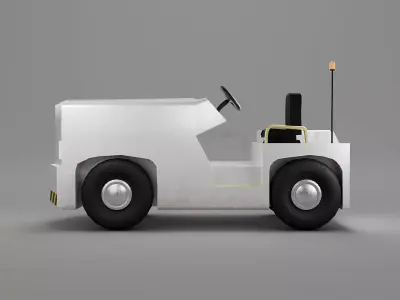 AIRPORT BAGGAGE TRUCK Low-Poly 3D model Low-poly 3D model