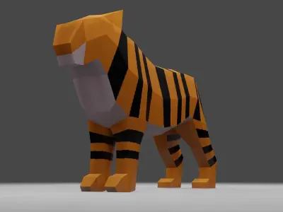 Tiger Free low-poly 3D model
