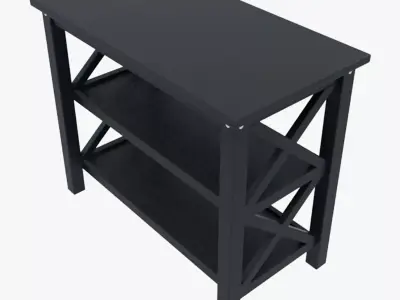 Table-4 table with two shelves Free 3D model