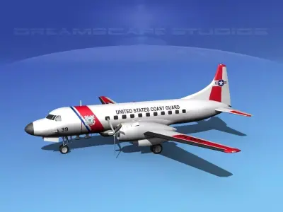 Convair C-131 US Coast Guard 3D model
