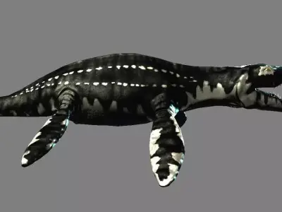 Liopleurodon dinosaur Free low-poly 3D model