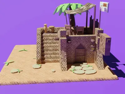 Oasis Concept Free low-poly 3D model