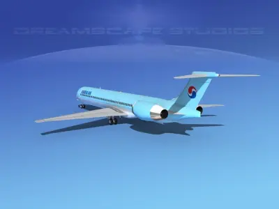 McDonnell Douglas MD83 Korean Air 3D model