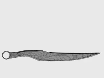 fantasy knife Low-poly 3D model