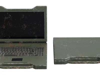 Military Laptop - Low Poly Game Ready Low-poly 3D model