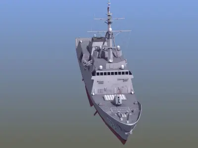 FFG-63 Constellation Class Frigate Low-poly 3D model