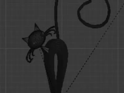 Cat figures 3D model