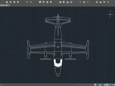 2D Mitsubishi MU-2 Peacock Aircraft 3D model