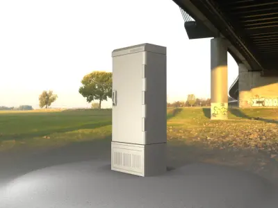 Electrical Distribution Cabinet 93 Low-poly 3D model