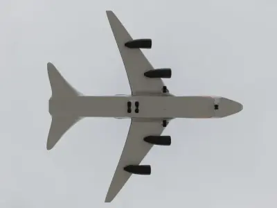 Aeroplane airplane in sky Free low-poly 3D model