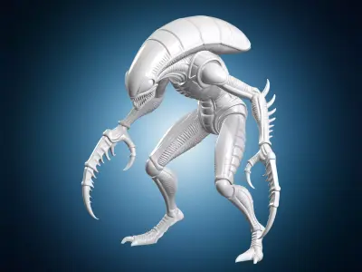 Tyranid Warrior Alien Figurine 3D Print Model 3D print model