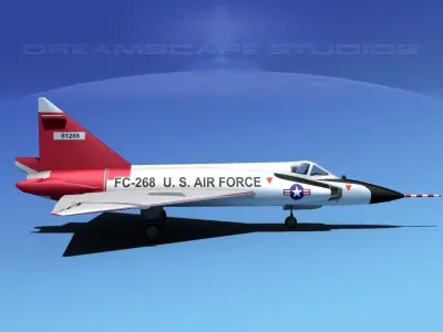 Convair F-102 Delta Dagger V05 USAF 3D model