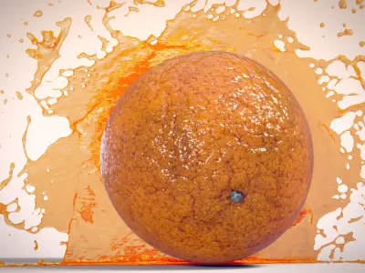 Orange Juice Explode Alembic Sequence 3D model