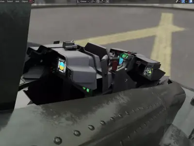 Rapid Insertion Transport VTOL Game Ready Vehicle 3D Model Low-poly 3D model