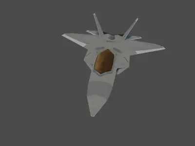 F22 Raptor lowpoly Low-poly 3D model