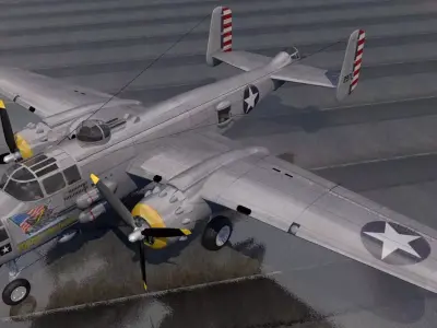 North American B-25J-1 Mitchell 3D model