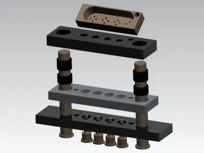 Die Fixtures for Battery Terminal Free 3D model