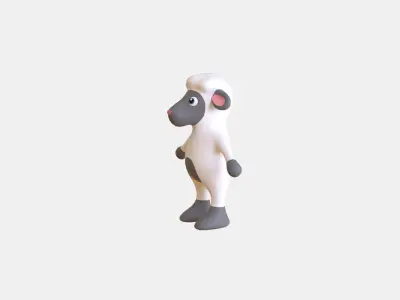 High-Quality 3D Cute Sheep for Games Low-poly 3D model