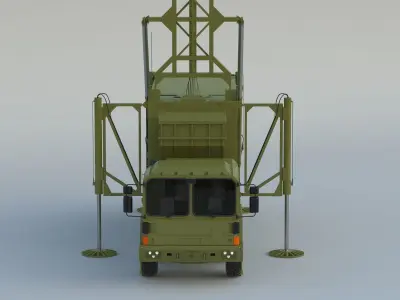 Mobile Tracking Radar Truck 3D model