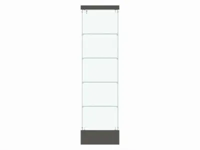Store Frameless Glass Tower Showcase 3D model
