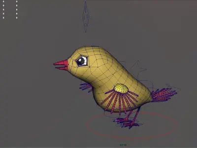 bird animation  Low-poly 3D model