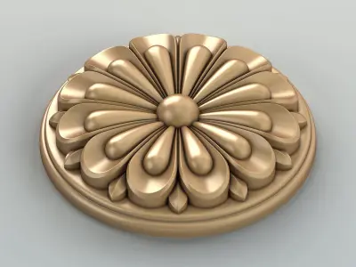 Round rosette 022 Free 3D model